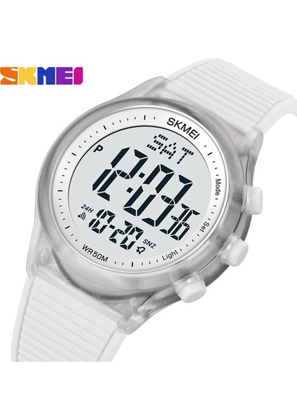 Beyaz Montre Homme Skmeı Marka Erkek Spor Saatler Moda Chronos Geri Sayım Su Geçirmez LED Dijital Saat Adam Askeri Kol Saati (Yurt Dışından)