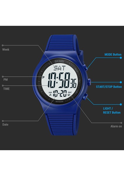 Beyaz Montre Homme Skmeı Marka Erkek Spor Saatler Moda Chronos Geri Sayım Su Geçirmez LED Dijital Saat Adam Askeri Kol Saati (Yurt Dışından) modelleri