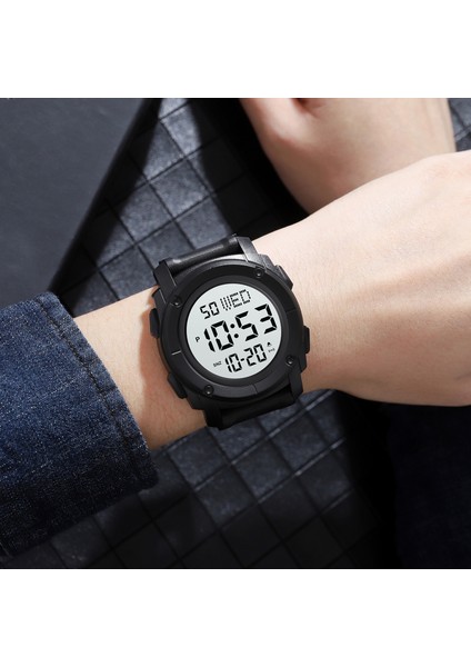 Siyah Siyah Skmeı Açık Askeri Chrono Geri Sayım Spor Izle Erkekler Çalar Saat 5bar Su Geçirmez Saatler LED Dijital Saat Reloj Hombre 1853 (Yurt Dışından) fırsatları