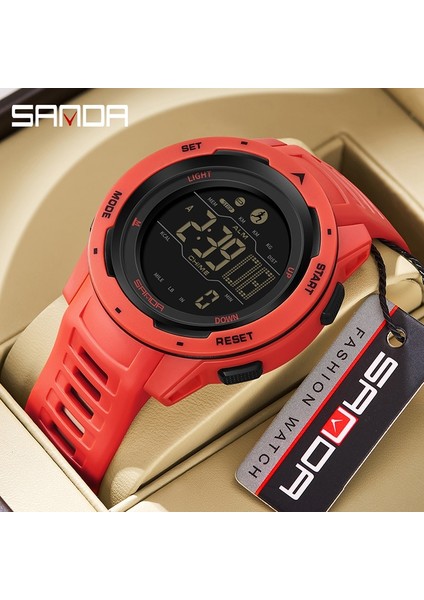 Gri Sanda Erkekler Açık Spor Kronograf Saat 2023 Yeni Elektronik Saat Aydınlık Çok Fonksiyonlu Kadran LED Ekran Su Geçirmez Izle (Yurt Dışından) fiyatları