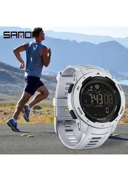 Gri Sanda Erkekler Açık Spor Kronograf Saat 2023 Yeni Elektronik Saat Aydınlık Çok Fonksiyonlu Kadran LED Ekran Su Geçirmez Izle (Yurt Dışından) fırsatları