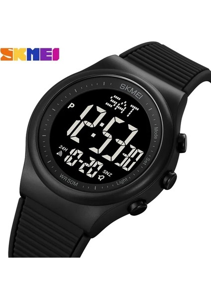 Siyah Beyaz Montre Homme Skmeı Marka Erkek Spor Saatler Moda Chronos Geri Sayım Su Geçirmez LED Dijital Saat Adam Askeri Kol Saati (Yurt Dışından)