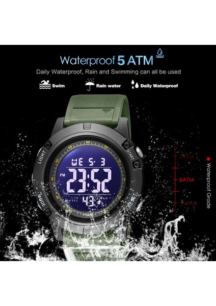 Sarı Kutu Smael Elektronik LED Dijital Saat Erkekler Için Su Geçirmez Otomatik Tarih Hafta Kadınlar Için Unisex Kol Saati Sarı Spor Saatler Lady 1902 (Yurt Dışından) indirimleri