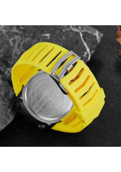 Kırmızı Izle Dijital Erkek Saatler Elektronik LED Açık Askeri Su Geçirmez Kol Saati Sarı Silikon Moda Dalış Spor Izle Montre Homme (Yurt Dışından) fırsatları