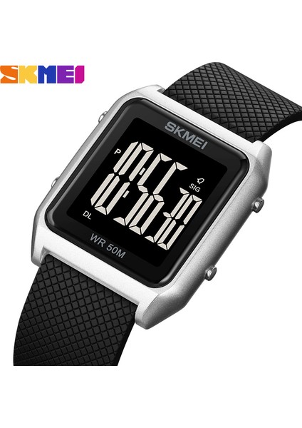 Siyah-Beyaz Skmeı Moda 5bar Su Geçirmez Dijital Kol Saati Askeri Kronograf Tarih Hafta Spor Saatler Erkekler Için Çalar Saat Reloj Hombre (Yurt Dışından) fiyatları