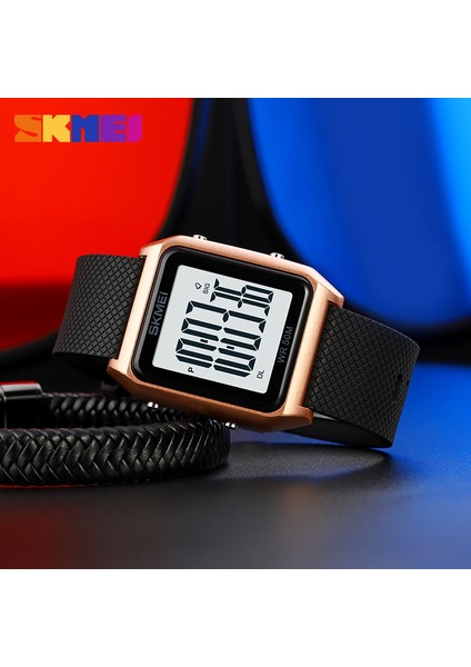 Siyah-Beyaz Skmeı Moda 5bar Su Geçirmez Dijital Kol Saati Askeri Kronograf Tarih Hafta Spor Saatler Erkekler Için Çalar Saat Reloj Hombre (Yurt Dışından) modelleri