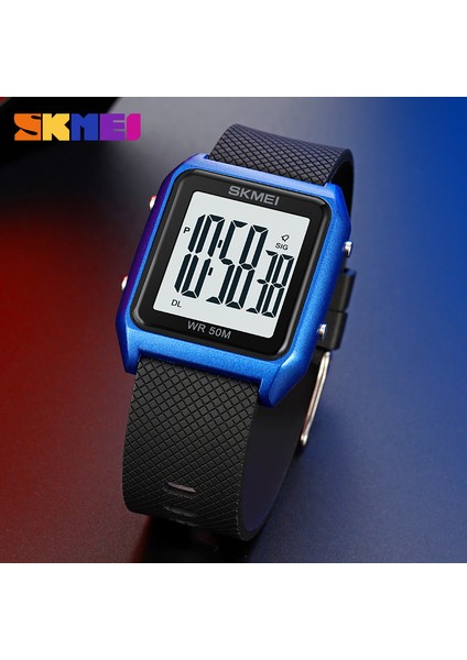 Siyah-Beyaz Skmeı Moda 5bar Su Geçirmez Dijital Kol Saati Askeri Kronograf Tarih Hafta Spor Saatler Erkekler Için Çalar Saat Reloj Hombre (Yurt Dışından) fırsatları