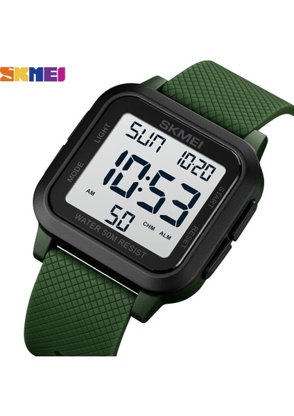 Siyah 1 Skmeı Açık Spor Izle Erkekler Alarm Chrono Saat 5bar Su Geçirmez Askeri Saatler LED Ekran Şok Dijital Saat Reloj Hombre (Yurt Dışından)