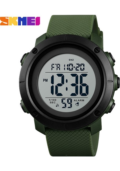 Yeşil Beyaz 1434 2020 Skmeı Saat Erkekler Izle Dijital Doğa Sporları Saatler Kronometre Ikili Zaman Kol Saatleri Erkek Su Geçirmez Montre Homme (Yurt Dışından)