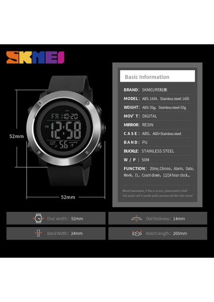 Yeşil Beyaz 1434 2020 Skmeı Saat Erkekler Izle Dijital Doğa Sporları Saatler Kronometre Ikili Zaman Kol Saatleri Erkek Su Geçirmez Montre Homme (Yurt Dışından) modelleri