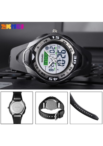Siyah Saat Skmeı Askeri Spor Kuvars Erkek Izle Açık 5bar Su Geçirmez Dijital Erkek Saat 3 Zaman Kronograf Kol Saati Relogio Masculino (Yurt Dışından) fırsatları