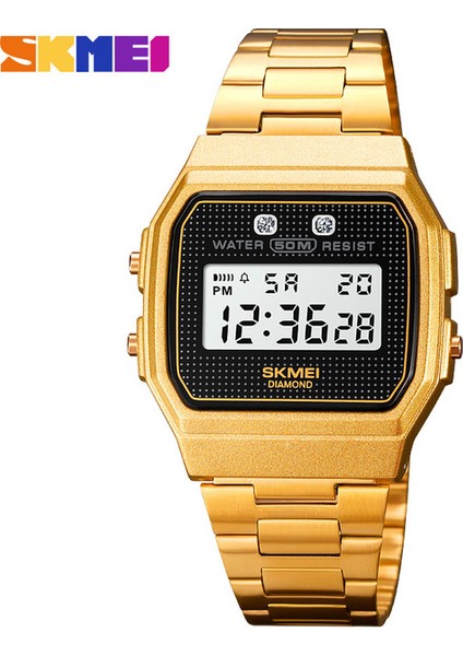 Altın Skmeı Lüks Moda Dijital Saat Erkekler Darbeye Dayanıklı Su Geçirmez Spor Kol Saati LED Chrono Çalar Saat Erkek Saatler Hediye Için (Yurt Dışından)
