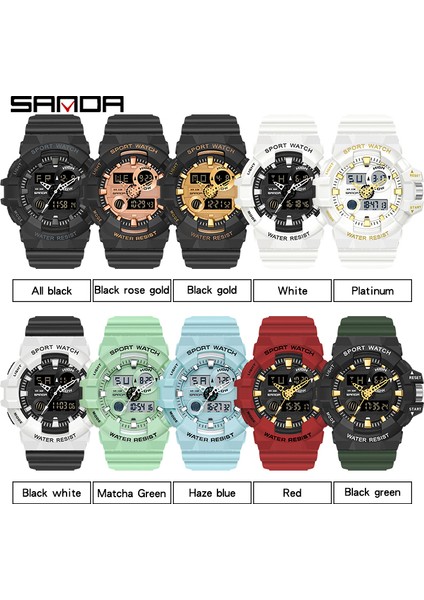 Siyah Altın Sanda Yeni Spor Dijital Saat Erkekler Büyük Kadran Çok Fonksiyonlu LED Işık 50M Su Geçirmez Kol Saati Erkekler Için Relogio Masculino (Yurt Dışından) fırsatları