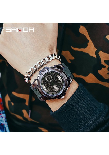 Siyah Mavi Sanda Üst Marka Lüks Saatler Erkekler Askeri Izle Erkek Izle Su Geçirmez Spor Kol Saati Izle Erkekler Relogio Masculino (Yurt Dışından)