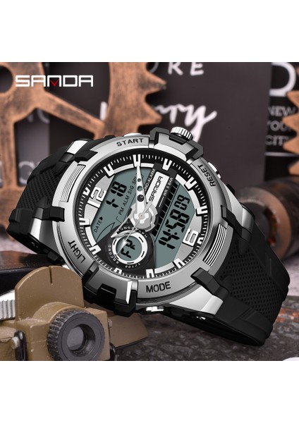 Siyah Mavi Sanda Üst Marka Lüks Saatler Erkekler Askeri Izle Erkek Izle Su Geçirmez Spor Kol Saati Izle Erkekler Relogio Masculino (Yurt Dışından)