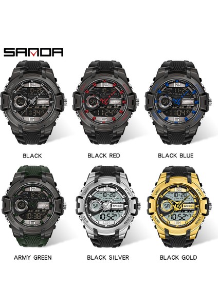 Siyah Mavi Sanda Üst Marka Lüks Saatler Erkekler Askeri Izle Erkek Izle Su Geçirmez Spor Kol Saati Izle Erkekler Relogio Masculino (Yurt Dışından)