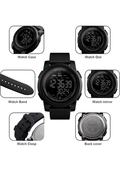 Beyaz Siyah Skmeı Kalori Pedometre Spor Adım Ölçer Aralığı Saatler Aydınlık Elektronik Saat Askeri Erkek Saatleri Relogio Masculino 1469 (Yurt Dışından) modelleri