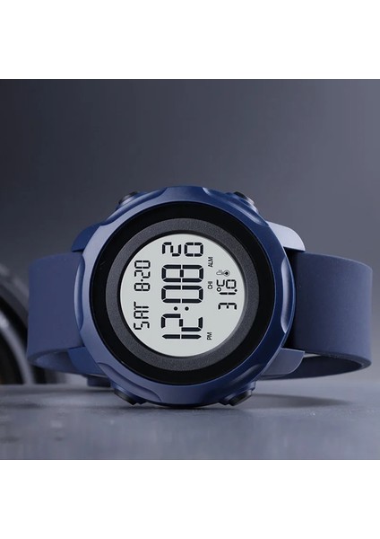 Kutu ile Siyah Beyaz Skmeı Vücut Ortam Sıcaklığı Erkek Saatler Spor 2 Zaman Dijital Erkek Kol Saatleri Su Geçirmez Sağlıklı Tracker Montre Homme 1682 (Yurt Dışından)