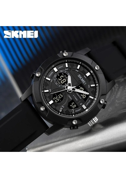 Siyah Skmeı Izle Erkek Saatler Erkekler Kol Saatleri Moda 100 M Su Geçirmez Yüzmek Spor Kronometre Erkekler Izle 3 Zaman LED Dijital Reloj Hombre (Yurt Dışından)