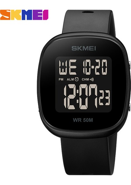 Siyah Moda Marka Skmeı Elektronik Saat Lüks Kayış Erkek Saatler Aydınlık Chrono Dijital Kol Saati Su Geçirmez Saat 2021 Yeni (Yurt Dışından)