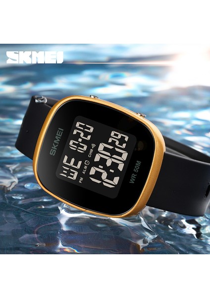 Siyah Moda Marka Skmeı Elektronik Saat Lüks Kayış Erkek Saatler Aydınlık Chrono Dijital Kol Saati Su Geçirmez Saat 2021 Yeni (Yurt Dışından)