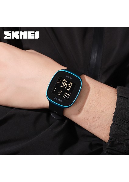 Siyah Moda Marka Skmeı Elektronik Saat Lüks Kayış Erkek Saatler Aydınlık Chrono Dijital Kol Saati Su Geçirmez Saat 2021 Yeni (Yurt Dışından)
