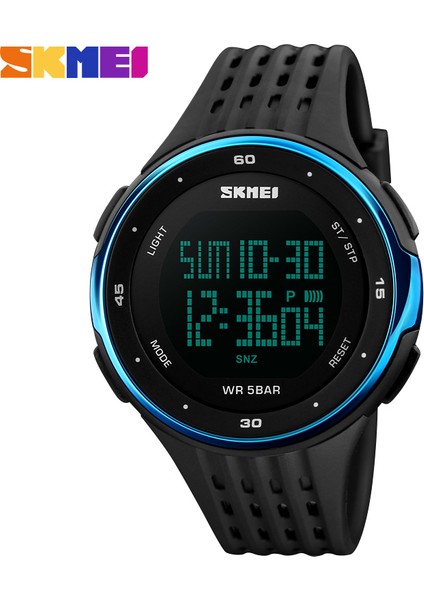 Gümüş Skmeı 1219 Erkekler Dijital Saat LED Ekran Su Geçirmez Erkek Kol Saatleri Chronograph Takvim Alarm Spor Saatler Relogio Masculino (Yurt Dışından) modelleri