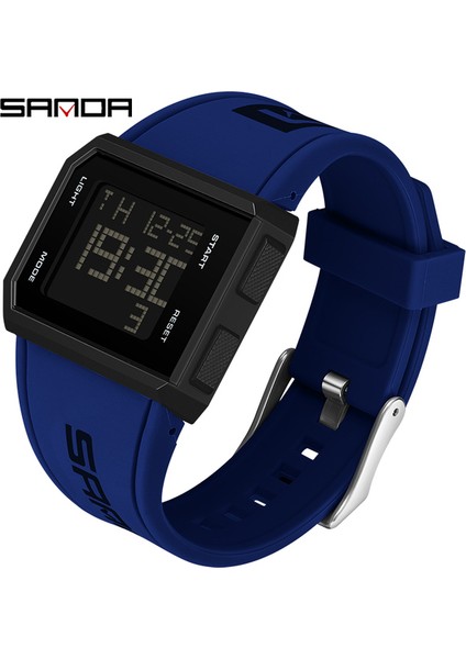 Mavi Sanda Yeni Erkek Spor Elektronik Saat Silikon Kayış Aydınlık Su Geçirmez 30 M LED Analog Dijital Elektronik Saat Reloj Hombre (Yurt Dışından)