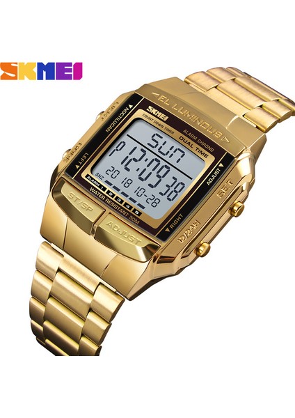 Altın Skmeı Erkekler Izle Moda Dijital Spor Saatler LED Elektronik Saatler Erkekler Üst Marka Lüks Su Geçirmez Kol Saati Erkek Saat (Yurt Dışından)