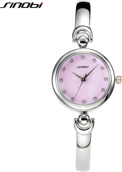 11S9549L04 Sınobı Moda Kadın Altın Bilezik Saatler Kızlar Lüks Kristal Izle Kadın Saat Cenevre Kuvars Kol Saati Relogio Feminino (Yurt Dışından)