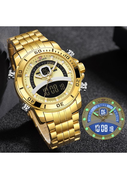 Sb Navıforce Lüks Saatler Erkekler Için Moda Iş Dijital Kol Saati Askeri Spor Kuvars Adam Izle Çelik Bant Su Geçirmez Saat (Yurt Dışından) modelleri