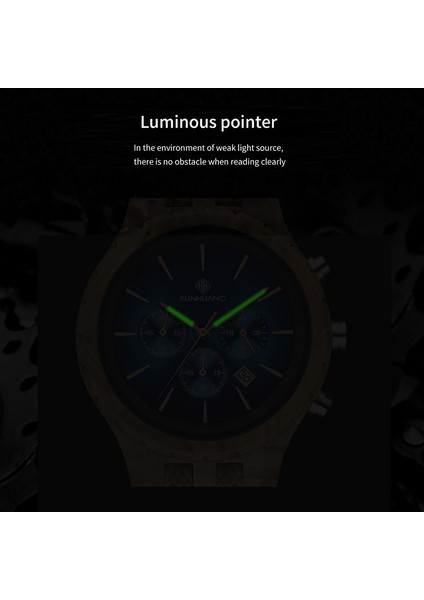 Sarı Kağit Kutu Kunhuang El Yapımı Ahşap Izle Çok Fonksiyonlu Arama Erkek Kuvars Izle Lüks Aydınlık Kronograf Özel Logo Relógio Masculino (Yurt Dışından) fırsatları