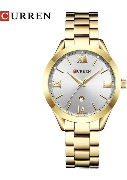 Altın Beyaz Curren Altın Izle Kadın Saatler Bayanlar 9007 Çelik Kadın Bilezik Saatler Kadın Saat Relogio Feminino Montre Femme (Yurt Dışından)