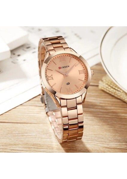 Altın Beyaz Curren Altın Izle Kadın Saatler Bayanlar 9007 Çelik Kadın Bilezik Saatler Kadın Saat Relogio Feminino Montre Femme (Yurt Dışından)