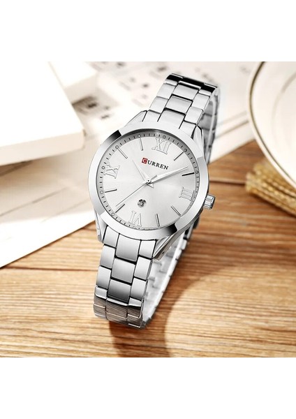 Altın Beyaz Curren Altın Izle Kadın Saatler Bayanlar 9007 Çelik Kadın Bilezik Saatler Kadın Saat Relogio Feminino Montre Femme (Yurt Dışından)
