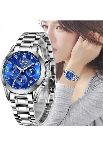 Gül Altın Mavi Lıge 2021 Yeni Moda Izle Kadın Saatler Bayanlar Yaratıcı Çelik Kadın Bilezik Saatler Kadın Su Geçirmez Saatler Relogio Feminino (Yurt Dışından) indirimleri