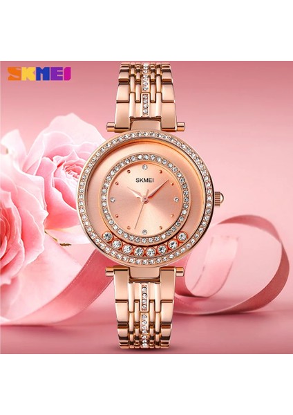 Gül Altın Izle Skmeı Kadın Bilezik Saatler Marka Moda Taklidi Kuvars Bayanlar Bilezik Saat Paslanmaz Su Geçirmez Kol Saatleri Kız Hediye (Yurt Dışından) indirimleri