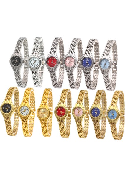 137GÜMÜŞ Pembe Yeni Altın Kadın Bilezik Saat Mujer Altın Relojes Küçük Kadran Kuvars Izle Popüler Kol Saati Kadın Bayanlar Zarif Saatler (Yurt Dışından)