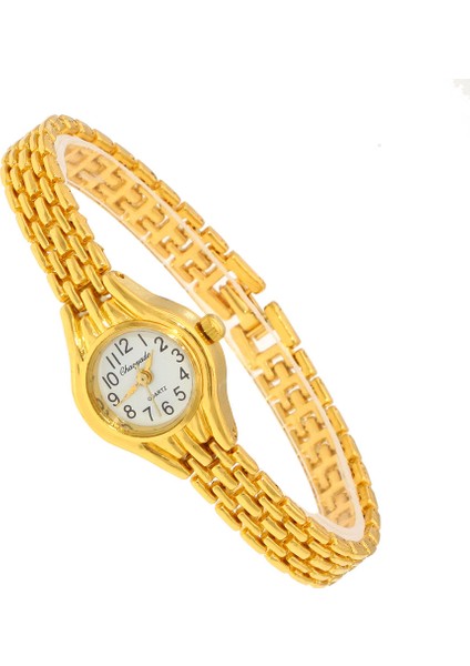 137GÜMÜŞ Pembe Yeni Altın Kadın Bilezik Saat Mujer Altın Relojes Küçük Kadran Kuvars Izle Popüler Kol Saati Kadın Bayanlar Zarif Saatler (Yurt Dışından)