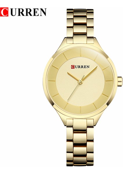 Altın Altın Curren Yeni Moda Yaratıcı Kadın Saatler Elbise Bayanlar Bilezik Izle Lüks Marka Kadın Saat Tam Çelik Kol Saati Hediyeler (Yurt Dışından)