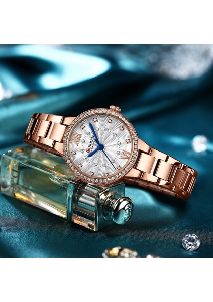 Gül Beyaz Kutu Curren Yeni Altın Izle Kadın Saatler Bayanlar Yaratıcı Çelik Kadın Bilezik Saatler Kadın Su Geçirmez Saat Relogio Feminino (Yurt Dışından) fiyatları