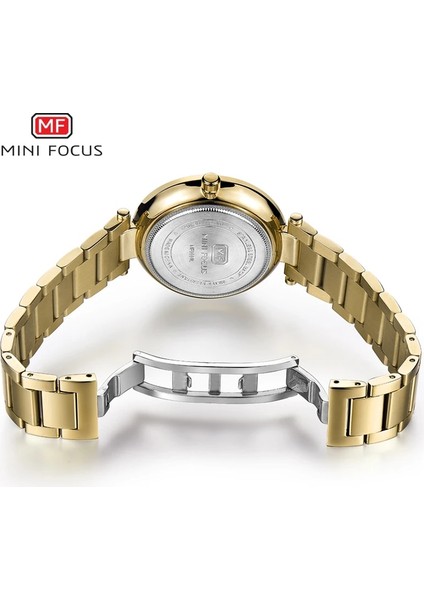 Kutu ile Gül Altın Mını Focus Lüks Kuvars Kadın Saatler Bilezik Saat Bayanlar Ultra Ince Elbise Taklidi Elmas Gül Altın Saat Montre Femme (Yurt Dışından)