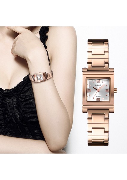 Silverpink Skmeı Moda Kadın Saatler Lüks Marka Paslanmaz Çelik Kuvars Bayan Izle Su Geçirmez Kadın Bilezik Izle Relogio Feminino (Yurt Dışından) fiyatları