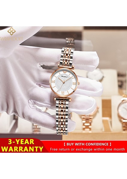 Kahverengi Beyaz 2021 Yeni Altın Izle Kadın Saatler Bayanlar Yaratıcı Çelik Kadın Bilezik Saatler Kadın Su Geçirmez Saat Relogio Feminino (Yurt Dışından) modelleri