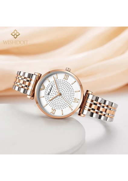Kahverengi Beyaz 2021 Yeni Altın Izle Kadın Saatler Bayanlar Yaratıcı Çelik Kadın Bilezik Saatler Kadın Su Geçirmez Saat Relogio Feminino (Yurt Dışından) fırsatları