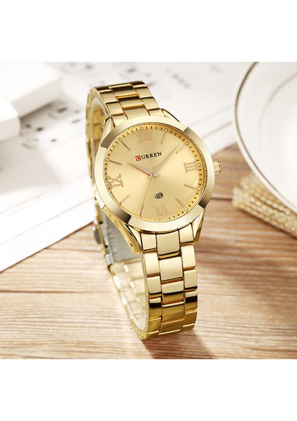 Gül Altın Kutusu Curren Gül Altın Izle Kadın Saatler Bayanlar Yaratıcı Çelik Kadın Bilezik Saatler Kadın Saat Relogio Feminino Montre Femme (Yurt Dışından)