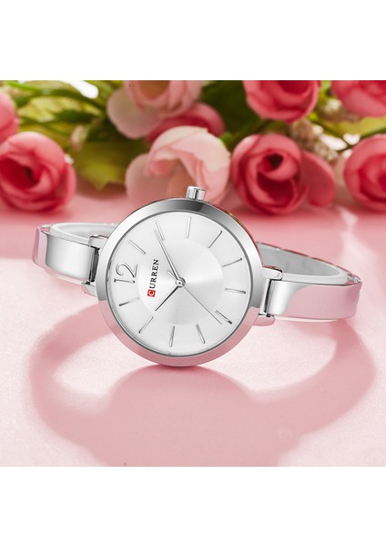 Altın Beyaz Curren Moda Kadın Elbise Kol Saati Bayanlar Kuvars Izle Marka Lüks Kadın Bilezik Saatler Tam Çelik Kadın Saat (Yurt Dışından) fiyatları