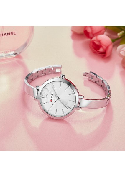 Altın Beyaz Curren Moda Kadın Elbise Kol Saati Bayanlar Kuvars Izle Marka Lüks Kadın Bilezik Saatler Tam Çelik Kadın Saat (Yurt Dışından) modelleri