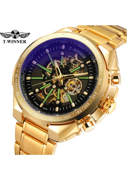 Mavi Altın Forsining Marka Erkek Saati Otomatik Mekanik Paslanmaz Saat Moda Aydınlık Erkekler Kol Saati Relogio Masculino (Yurt Dışından) fiyatları