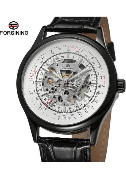 Beyaz Forsınıng Beyaz Mekanik Saat Dairesel Içi Boş Alt Dijital Ölçekli Saat Erkek ve Kadın Bilek Kayışlı Saat (Yurt Dışından) fiyatları